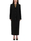 Moschino Long Tailored Coat In Black