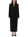 Moschino Long Tailored Coat In Black