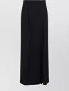 Moschino High-waisted Black Maxi Skirt With Pleated Design