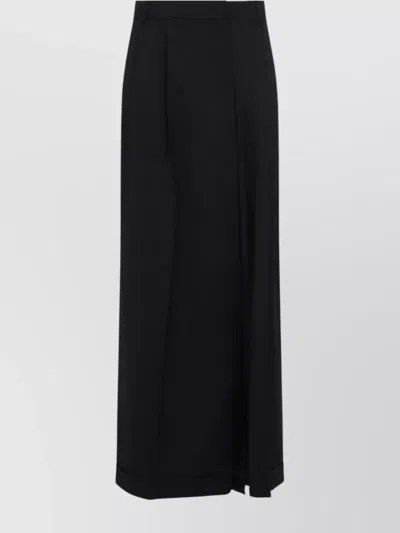 MOSCHINO LONG WOOL SKIRT PLEATS