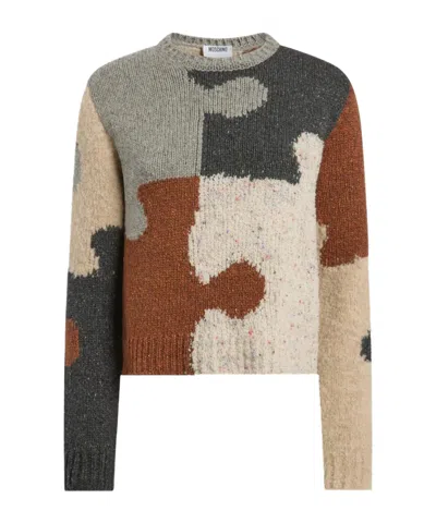MOSCHINO LONG-SLEEVE KNIT SWEATER