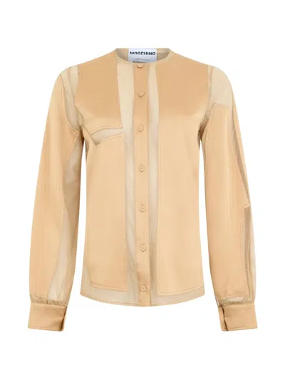 Moschino Long-sleeve Shirt In Brown