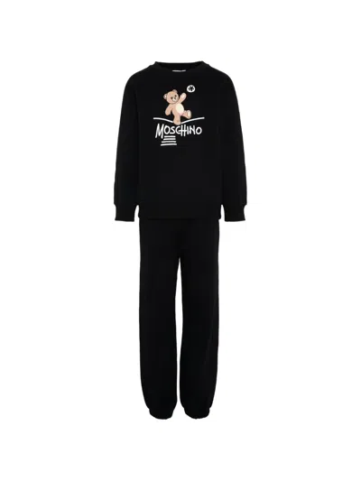 Moschino Kids' Long-sleeves Tracksuit In Black
