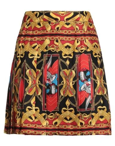 Moschino Looney Tunes X  Couture Woman Mini Skirt Red Size 14 Silk