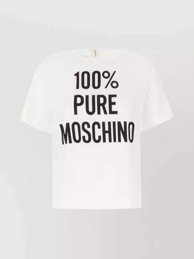 MOSCHINO LOOSE FIT ROUND NECKLINE SHORT SLEEVES BLOUSE