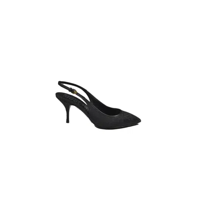 Moschino Lost And Found Black All-over Logo Pumps