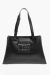 Moschino Love 3 Compartment Faux Leather Tote Bag In Black
