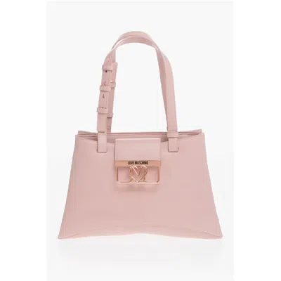 Moschino Love 3 Compartment Faux Leather Tote Women's Bag