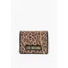 Moschino Love Animal Effect Faux Leather Poly Mini Saddle Women's Bag