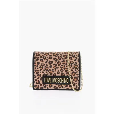 Moschino Love Animal Effect Faux Leather Poly Mini Saddle Women's Bag