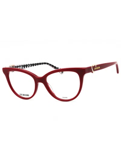 Moschino Love Cat-eye Select Eyeglasses For Women In Red