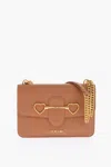 Moschino Love Chain Shoulder Strap Faux Leather Bag In Brown