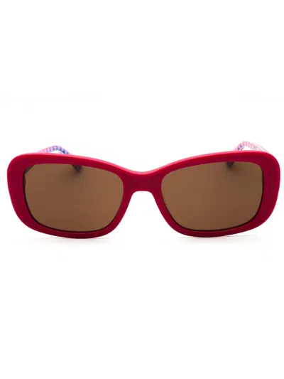 Moschino Love Chic Rectangular Sunglasses In Brown