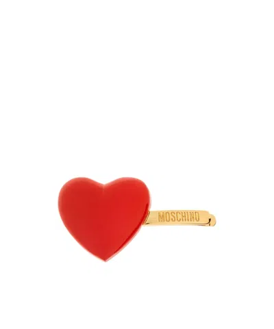Moschino Love Earrings In Red