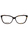 Moschino Love Elegant Women's Rectangular Eyeglasses In Black