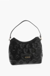 Moschino Love Embossed Hearts All Over Faux Leather Hobo Bag