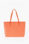 Moschino Love Faux Leather And Sponge Tote Bag With Embossed Logo