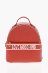 Moschino Love Faux Leather Backpack With Printed Contrasting Logo