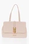Moschino Love Faux Leather Bag With Removable Shoulder Strap In Beige