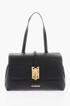 Moschino Love Faux Leather Bag With Removable Shoulder Strap In Black
