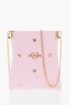 Moschino Love Faux Leather Crossbody Bag With All-over Golder Hearts