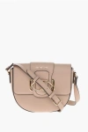Moschino Love Faux Leather Crossbody Bag With Double Metal Heart