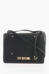 Moschino Love Faux Leather Crossbody Bag With Golden Logo