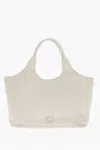Moschino Love Faux Leather Marshmallow Hobo Bag With Matched Pouch In Beige
