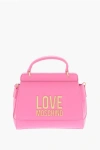 Moschino Love Faux Leather Mini Bag With Maxi Golden Plaque
