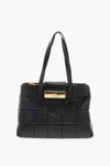 Moschino Love Faux Leather Padded Tote Bag In Black