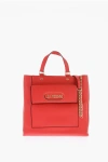 Moschino Love Faux Leather Rectangular Bag With Maxi Patch Pocket