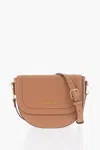 Moschino Love Faux Leather Saddle Bag With Removable Shoulder Strap In Brown