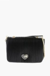 Moschino Love Faux Leather Shoulder Bag With Golden Chain