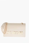 Moschino Love  Faux Leather Shoulder Bag With Golden Letterin