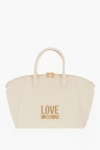 Moschino Love Faux Leather Tote Bag With Golden Logo