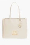 Moschino Love Faux Leather Tote Bag With Golden Logo