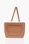 Moschino Love Faux Leather Tote Bag With Maxi Pocket On The Front