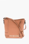 Moschino Love Golden Details Faux Leather Crossbody Bag