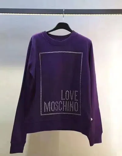Moschino Love Ironing Diamond Sweater In Black