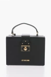 Moschino Love Leather Briefcase Bag With Turn Lock Closure