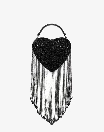 Moschino Love Me Handbag In Black