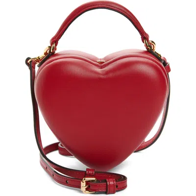 Moschino Love Me Leather Crossbody Bag In Red