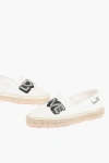 Moschino Love Mesh Espadrilles With Logo-print And Raffia Sole