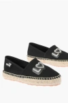 Moschino Love Mesh Espadrilles With Logo-print And Raffia Sole