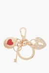 Moschino Love Metal Keyring With Charms