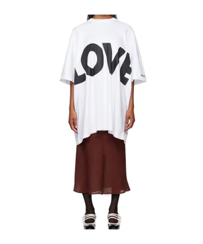 Moschino Love Mini Dress In White