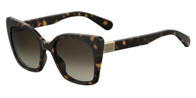 Moschino Love Mol000/s 086/ha Women's Sunglasses Tortoiseshell Size 53 In Brown