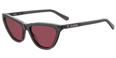 Moschino Love Mol021/s Kb7/u1 Occhiali Da Sole Grigi Per Uomo In Gray
