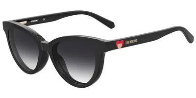 Moschino Love Mol051/cs 807/9o Women's Sunglasses Black Size 52 In Green