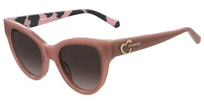 Moschino Love Mol053/s Igf/ha Women's Sunglasses Pink Size 50 In Brown